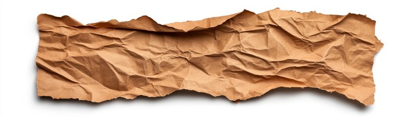 Obraz premium Crumpled Brown Paper Texture for Background or Design Use