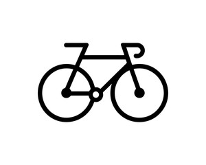 Obraz premium Bicycle icon vector logo template. Line art Bicycle logo design icon symbol vector illustration. Bicycle sign