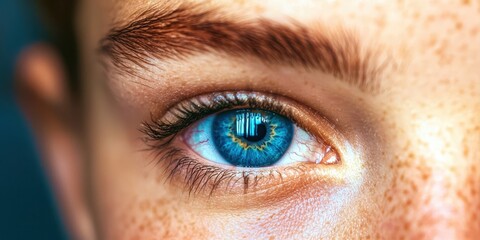 Obraz premium Woman with blue eyes