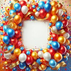 Colorful Balloon Frame for Celebration