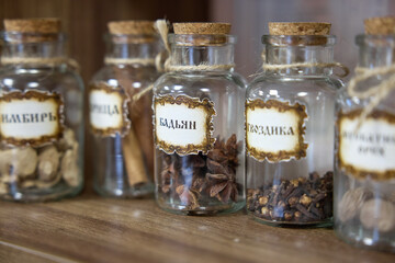 jars with spices