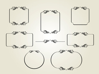 6442.eps   vector set of calligraphic design elements