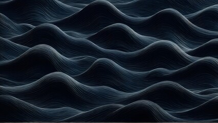 Obraz premium Dark Ocean Waves Abstract: A mesmerizing abstract image depicting dark, undulating waves, creating a sense of depth and mystery, Generative Ai