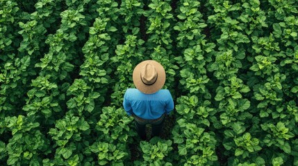 A sunlit field teems with lush greens, rows undulating in vibrant hues. Leaves stretch skyward, hinting at nature&rsquo;s quiet rhythm in a serene landscape