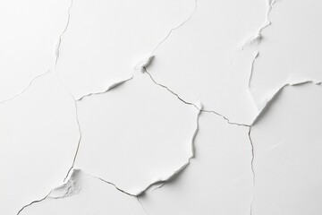 Obraz premium Cracked white surface reveals texture and depth, adding visual i