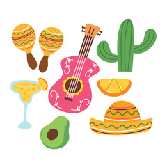 Cinco de Mayo floral embroidery. Mexican traditional ornament of flowers and leaves