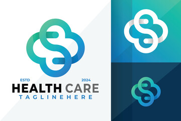 Letter S Health Care Symbol Logo Icon Vector Design Illustration