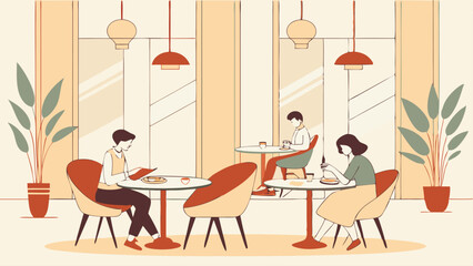 Fototapeta premium people in cafe
