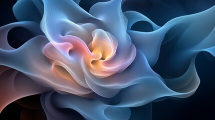 Obraz premium Colorful Abstract Swirling Patterns in Soft Flowing Motion