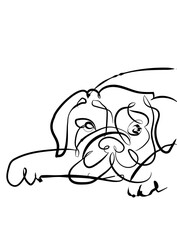 Dog line draw