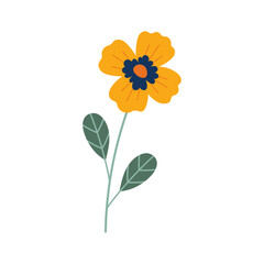 Narcissus Flower. Flower of daffodil, isolated on white background. Doodle style. Hand drawn Vector icon. Hand drawn Vector Daffodil illustration.