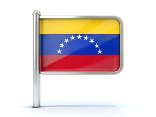 Fototapeta premium Isolated Venezuela Flag With A Childhood Symbol