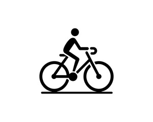Obraz premium silhouette of a man riding a bike