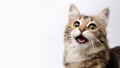AIGenerated Image Contented Cat in Pristine White Backdrop, Radiating Joy and Tranquility with Vibrant Whites and Shadows, Perfect for Digital Art, Home Decor, or Design Inspiration