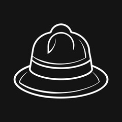 black hat isolated on white