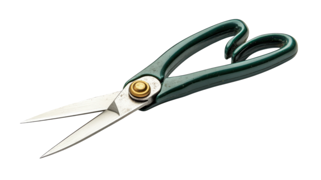 Quality green-handled scissors suitable for various cutting tasks in home and office environments