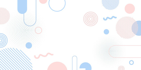 Colorful abstract geometric shapes design element background. White backgrounds. geometric shapes blue and pink, modern shapes. Illustration vector 10 eps.