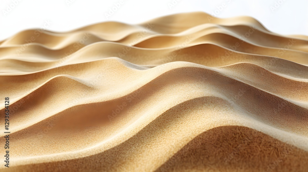 Poster abstract image of sand dunes, showcasing the texture and color of the desert. the flowing lines crea