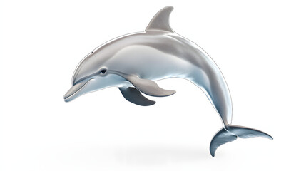 Obraz premium A dolphin is flying through the air