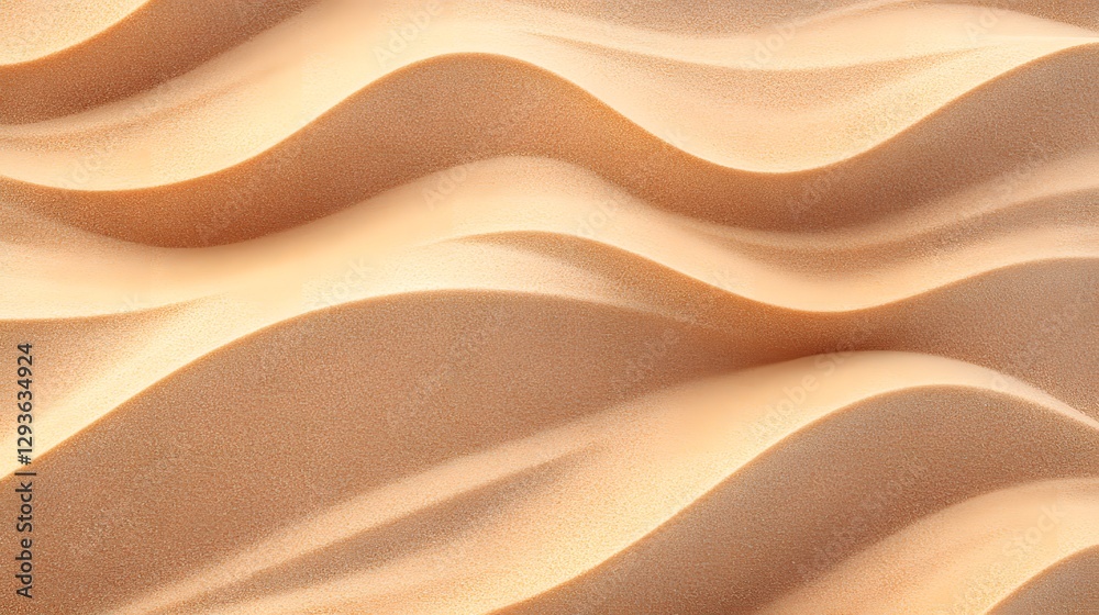 Poster close-up view of gently curving sand dunes, creating a beautiful abstract pattern in beige tones. ab