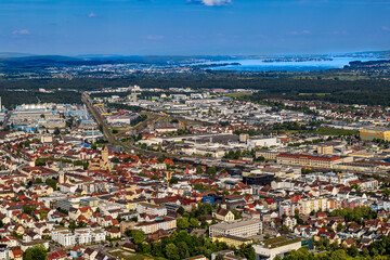 Blick vom Hohentwiel auf Singen