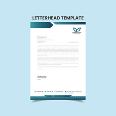 Clean corporate letterhead template design, Modern letterheads design template,