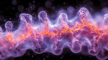 Bio-Molecular Symphony: a mesmerizing image revealing the intricate beauty of a bio-molecular structure, pulsating with vibrant colors, a celebration of scientific innovation and the elegance of life.