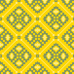 Seamless vector pattern with geometric ornament, Ukrainian ornament in ethnic style, identity, vyshyvanka, embroidery for print clothes, websites, banners