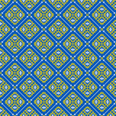 Seamless vector pattern with geometric ornament, Ukrainian ornament in ethnic style, identity, vyshyvanka, embroidery for print clothes, websites, banners