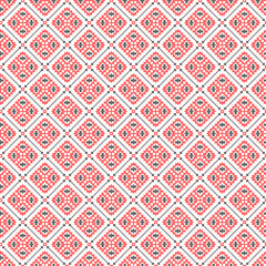 Seamless vector pattern with geometric ornament, Ukrainian ornament in ethnic style, identity, vyshyvanka, embroidery for print clothes, websites, banners