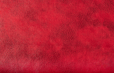 Close up high resolution photo of red leather material texture