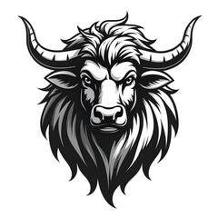 Obraz premium bull head illustrasion mascot logo