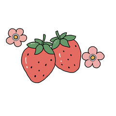 vector illustration of a strawberry