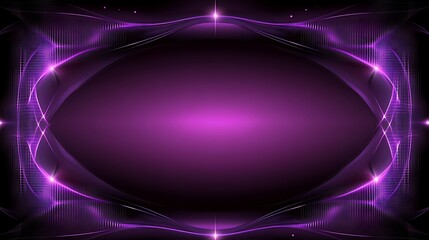 Obraz premium Abstract Purple Glowing Waves Frame Design