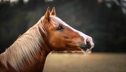 Obraz premium Horse with a Sense of Humor Playful Steed Frolicking in a Vibrant Meadow Under the Warm Sunlight at Dusk, Embracing Whimsy and Joy