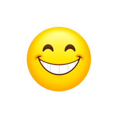 "Joyful Yellow Smiley Emoji"

