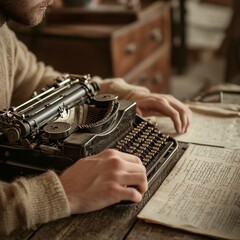 Vintage machine in use