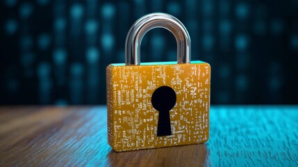 Enhance Your Digital Security with a Stunning Close-Up of a Golden Padlock Explore the concepts of protection, data safety, and cybersecurity through this captivating image, perfect for websites