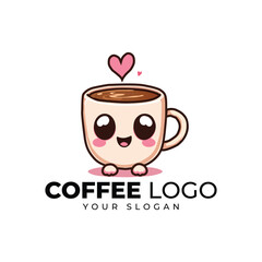Charming Coffee Cup Vector: Playful Beverage Icon