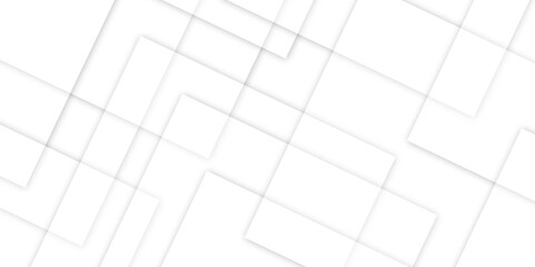 Abstract white background design with layers of textured white transparent material in triangle and squares shapes. White color technology concept geometric line vector background. minimalistic deign.