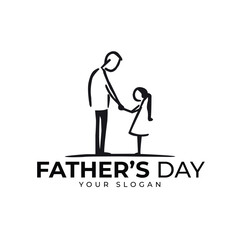 Vector Father's Day Logo Design: Professional High-Quality Graphics for Celebrating Dads with Customizable and Modern Aesthetic Appeal