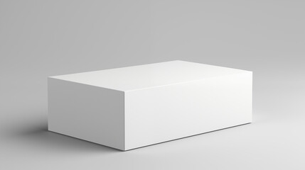 Fototapeta premium Boîte en carton posé sur un fond neutre. Mock-up pour marque, entreprise. Objet, colis, emballage. Commerce, entrepôt. Pour conception et création graphique.