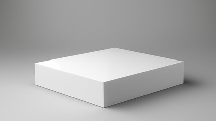Fototapeta premium Boîte en carton posé sur un fond neutre. Mock-up pour marque, entreprise. Objet, colis, emballage. Commerce, entrepôt. Pour conception et création graphique.