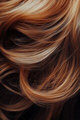 Naklejka premium Close-up shot of a woman's hairstyle with striking red highlights, perfect for use in beauty or lifestyle contexts