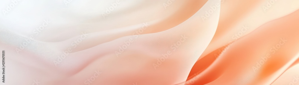 Poster soft peach and white fabric drape with delicate lace texture