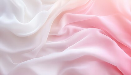 Fototapeta premium Soft Pink and White Fabric Texture Background. Elegant Draped Material with Subtle Gradient. Perfect for Wallpaper, Decor, and Design Projects.