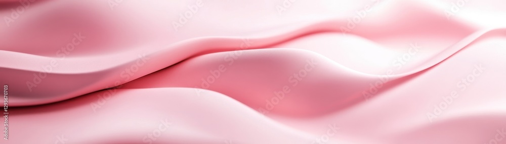Poster soft pink fabric texture with gentle waves and drapes