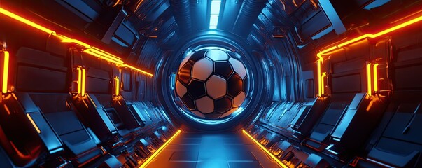 Futuristic Soccer Ball Tunnel