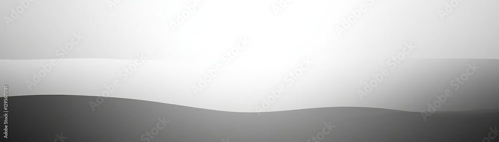 Poster Subtle Grayscale Landscape with a Soft Horizon and Minimalist Composition