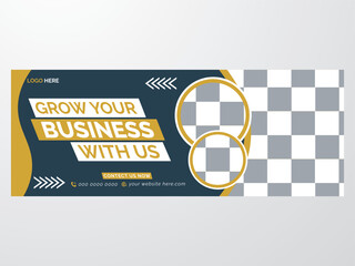 Digital marketing Facebook cover web banner template. webinar Facebook cover banner template social media post. Social Media Fb Cover design. vector